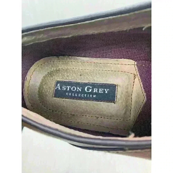 Aston Grey Ybilia Men’s Saddle Brown Leather Oxfords Lace Up Shoes Size US 11 - Picture 8 of 10